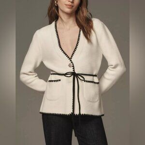 NVLT Size S - NVLT Knit V-Neck Blazer Whipstitch (NWT US$ 158)